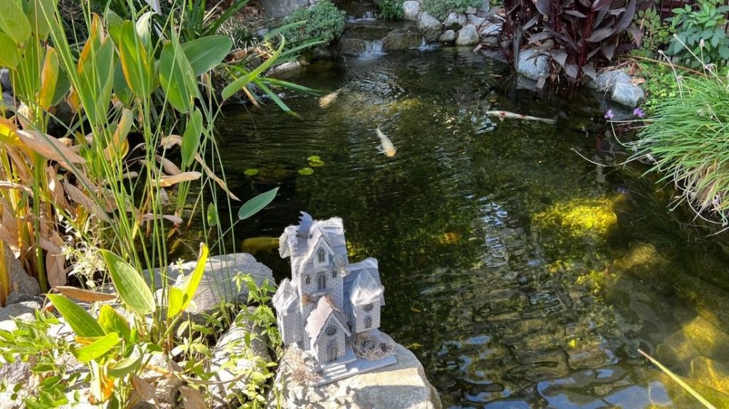 Haunted mansion at the Koi Pond